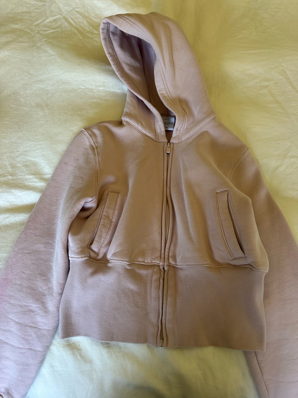 Aritzia light pink Zip-Up SweatFleece Jacket